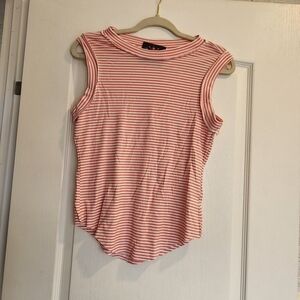 Blakeley Designs Casual Striped Tank Top in Pink and White Size S/M BNWT